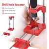 NONE Localizzatore di punte per la lavorazione del legno Localizzatore di punzoni regolabile portatile Guida per trapano per fori Localizzatore di punte per utensili per modelli di perforazione in acciaio