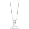 6 Flute Champagne Trasparente Monouso - Calice Elegante 16,5 Cm X 5,5 Cm | Ideale Per Eventi E Ricevimenti