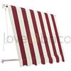 SANGIORGIO srl Tenda Da Sole Sangiorgio 250x250 A Caduta Senza Cassonetto Con Braccetti Telo Bordeaux A Righe