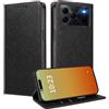 MOJIA Cover per Doogee Note 56 / Note 56 Plus/Note 56 Pro, [Forte Chiusura Magnetica] Case Portafoglio in Pelle PU Premium, Custodia a Libro per Telefono con Porta Carte. Nero