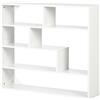 HOMCOM Libreria a Muro Moderna in Legno a 4 Livelli, 94x19.5x80cm, Bianco|Aosom