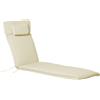 Outsunny Cuscino per Sdraio Lettino Prendisole da Giardino 198x53x5cm Bianco Crema|Aosom