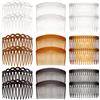 HAOTIAN-X 18 pezzi pettinini laterali francesi, pettine decorativo di plastica per capelli con denti, pettinini per capelli, scivoli per capelli, accessori per donne sposa, ragazze con velo, capelli spessi