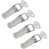 JZK 4 pezzi di metallo caricato a molla Toggle Latch, cassetta degli attrezzi metallo fermo, Toggle hasp fermo, clip di bloccaggio per cassetta degli attrezzi, custodia in metallo, scatola di legno