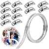 SopwMap Fascette Metalliche Stringitubo, Fascette Stringitubo in Acciaio Inox 304, Cinghia Metallica Forata da 3.5m e 12 Pezzi di Fissaggio per Tubi di Gas e Automobilistici, Resistenti a Corrosione e Ruggine