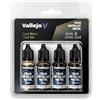 Vallejo Pintura True Metallic Metal Set 4 Colori per Metalli, Include BASE, LIGHT, SHADE e AIRBRUSH, Risultati Consistenti e Adattabili, Serie BSL.