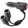 Funyord Presa Accendisigari 12V, Prolunga per Accendisigari con Spina e Presa, Cavo di Prolunga per Auto, 16AWG Adattatore Accendisigari 12V / 24V (0,2 Metri)