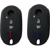 KULCSOK 2 custodie protettive per chiavi elettroniche Mercedes Benz Classe C Classe S MB GLC EQS EQE 300 350 450 500 560 580 2020-2024 in silicone con 3 pulsanti A blu e rosso