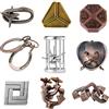 Holzsammlung 9 Pezzi Puzzle in Metallo,Giochi Rompicapo,3D Giocattolo Educativo,Giocattolo Bambini e Ragazzi Intelligenza per Adulti e Bambini