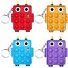 Steemjoey 4PCS Mini Pop Push It Fidget Toy Portachiavi, Colorato Silicone Poppet Bubble Giocattoli Sensoriali Bulk, Squeeze Silicone Pop Bubble Autismo Giocattoli Antistress per Bambini Adulti