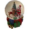 NOEL Sfera Carillon Babbo Natale Con Renna 16 Cm