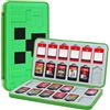 TIKOdirect Custodia per carte da gioco per Nintendo Switch 2 / Switch / schede SD, archiviazione 24 Switch carte da gioco supporto portatile carino guscio rigido con chiusura magenica, verde
