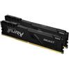 Kingston Ram DIMM DDR4 32GB Kingston Fury Beast 3200MHz CL16 Nero [KF432C16BBK2/32]