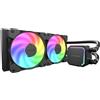 Lc-power Dissipatore cpu a liquido LC-Power LC-CC-240-B-ARGB Serie JetFlow 2x ventole 12cm Argb Nero [LC-CC-240-B-ARGB]