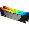 Kingston Ram DIMM DDR4 2x8GB Kingston Technology Fury 4266MHz CL19 1.4V RGB Nero [KF442C19RB2AK2/16]