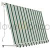 SANGIORGIO srl Tenda Da Sole Sangiorgio 100x250 A Caduta Senza Cassonetto Con Braccetti Verde Bianco