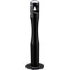 METALNOVA Birkin posacenere a colonna inox nero sagomato cm 29 x108h 4 litri