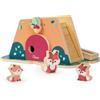 Chicco Gioco Tana delle Volpi, Gioco in Legno, Playset con Casetta e 3 simpatici personaggi, Leggeri e facili da afferrare, Metodo Montessori, Gioco educativo e sensoriale per bambini, 2 Anni +