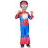 Rubie's Rubies Costume Spidey Glow in Dark Preschool per ragazzi e ragazze, Jumpsuit, copristivali e mezza maschera, Ufficiale Marvel, Spidey & Friends per Carnevale, Natale, Compleanno, Feste e Halloween