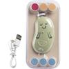 Bebeconfort Lima Elettrica per Unghie Neonato, Dalla Nascita, Neonati e Bimbi Piccoli, 7 Lime per Unghie di Varie Texture, Ricarica USB-C, 3 Velocità, Luce a LED Incorporata, Custodia Inclusa, Verde