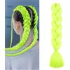 jooceebaby Colore Fluorescente Extension Per Treccine Africane 24 Treccia Capelli Extension Colorate Ombre Jumbo Treccia Extension Capelli Fibra Sintetica Treccia Di Scatola Crochet Braiding Hair