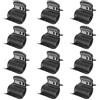 BaiJ Clip per Bigodini, 12 Pack Calda Bigodini in Plastica per Arricciacapelli, Rulli di Ricambio per Donna e Ragazze, Jumbo Styling Salon 6 * 5 * 4CM Nero