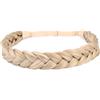 BOBIYA 2 fili sintetici treccine fascia classic chunky intrecciata trecce elastico stretch hairpiece per la ragazza delle donne accessorio di bellezza, fascia intrecciata (blonde di miele)