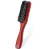 nllkii Spazzola per Barba con Setole di Cinghiale Rigide e Manico in Legno di Pero - Promuove la Crescita di una Barba Sana - Ideale per l'Uso con Balsami e Oli - Lunghezza 16 cm