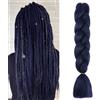 jooceebaby Blu intenso Extension Per Treccine Africane 24 Kanekalon Treccia Capelli Ombre Jumbo Extension Capelli Fibra Sintetica Treccia Di Scatola Crochet Twist Intrecciare