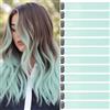 jooceebaby Extension Capelli Colorati Con Clip Verde uovo d'anatra 12 pezzi 22 pollici Lungo Dritto Sintetiche Resistenti al Calore per Bambini Ragazze Donne Festival Feste Halloween Cosplay