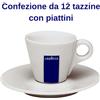 LAVAZZA Set 12 tazzine caffe' espresso blu collection Lavazza in porcellana con piattino