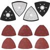 SXKBYQ Set di 4 pezzi da 93 mm di Piastra di Levigatura Triangolare, Piastra di Levigatura Fine Multifunzionale con 24 Carte Vetrata Triangolari, per Levigare e Lucidare