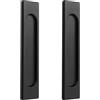 Biglumin 2 Pezzi Porta Scorrevole Angolo retto Autoadesiva, Maniglie a Incasso, Maniglia Porta Scorrevole, in lega di Alluminio Nero Opaco con Manico Senza Punzonatura,Porte Scorrevoli Vetrine/148mm
