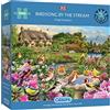 Gibsons Birdsong by the Stream, Puzzle da 1000 pezzi, uccelli da giardino britannici, puzzle sostenibile per adulti, cartone riciclato al 100% di alta qualità, ottimo regalo per adulti, Gibsons Games
