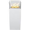 Your Self Srl Camino a bioetanolo da terra per interno esterno Ischia Bianco 40x40x115