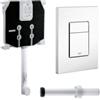 Grohe Cassetta da Incasso 38863000 Completa di Placca SKATE COSMOPOLITAN Bianca Con Canotto In Omaggio ,