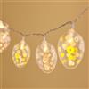 Lights4fun - Luci a filo a forma di uovo di Pasqua con fiori primaverili
