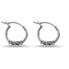 Amazon Essentials, Orecchini a cerchio creole con dettaglio ondulato in argento Sterling ossidato