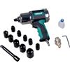 AIRCRAFT Kit avvitatore pneumatico impulsi 1/2" bussole Aircraft ISS Komposit 2401220 CE