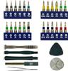 TIVOLY - Kit riparazione smartphone e tablet - 32 pezzi - Supporto per bit + Bit di precisione + Prolunga + Ventosa per schermo + Accessori di smontaggio