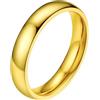 PROSTEEL Anello Donna Color Oro Uomo Acciaio Fede Fedina Misura 9