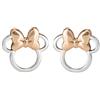 Disney Minnie Mouse Orecchini in argento e oro rosa E901880TL, Misura unica, Argento sterling