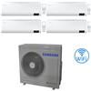Samsung Climatizzatore Condizionatore Samsung CEBU R32 Wifi Quadri Split Inverter 9000 + 9000 + 9000 + 12000 BTU con U.E. AJ080TXJ4KG/EU NOVITÁ Classe A++/A+