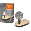 LEDVANCE DECOR Wood lampada da tavolo in legno TOUCH USB, nera, attacco E27 per una facile sostituzione della lampada, compatibile con lampada normale o smart, protezione IP20
