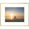 Golden State Art, Cornice portafoto da 40,6 x 50,8 cm in alluminio dorato (spazzolato lucido), con passepartout o 40,6 x 50,8 cm, senza passepartout