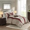 Madison Park Donovan 7 Piece Comforter Set, Queen, Rosso