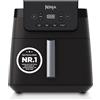 Ninja Friggitrice ad aria calda, 6,2 l, senza olio, grande cassetto quadrato, arrosto, friggitrice ad aria calda, essiccazione, riscaldamento, digitale, antiaderente, cestello lavabile in