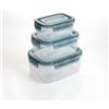 Quid Minimal Set 3 contenitori ermetici in plastica 1800 ml-1000 ml-500 ml Pp - Polipropilene adatto a microonde