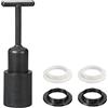 sourcing map E14 Socket Ring Removal Tool T Type con paralume Zoccolo Anelli per Base Media, Luce Sostituzione Accessori, Nero 1 Set