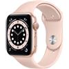Apple Watch Series 6 Alluminio 44 mm (2020) | GPS | oro | Cinturino sportivo Sabbia rosa